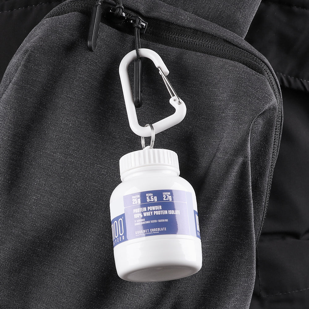 ISO 100 Mini Whey Protein Keychain (Double Scoop Size).