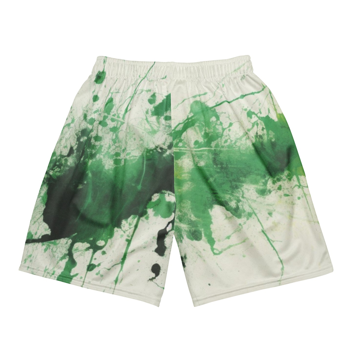 Grüne Splash Unisex Mesh-Shorts