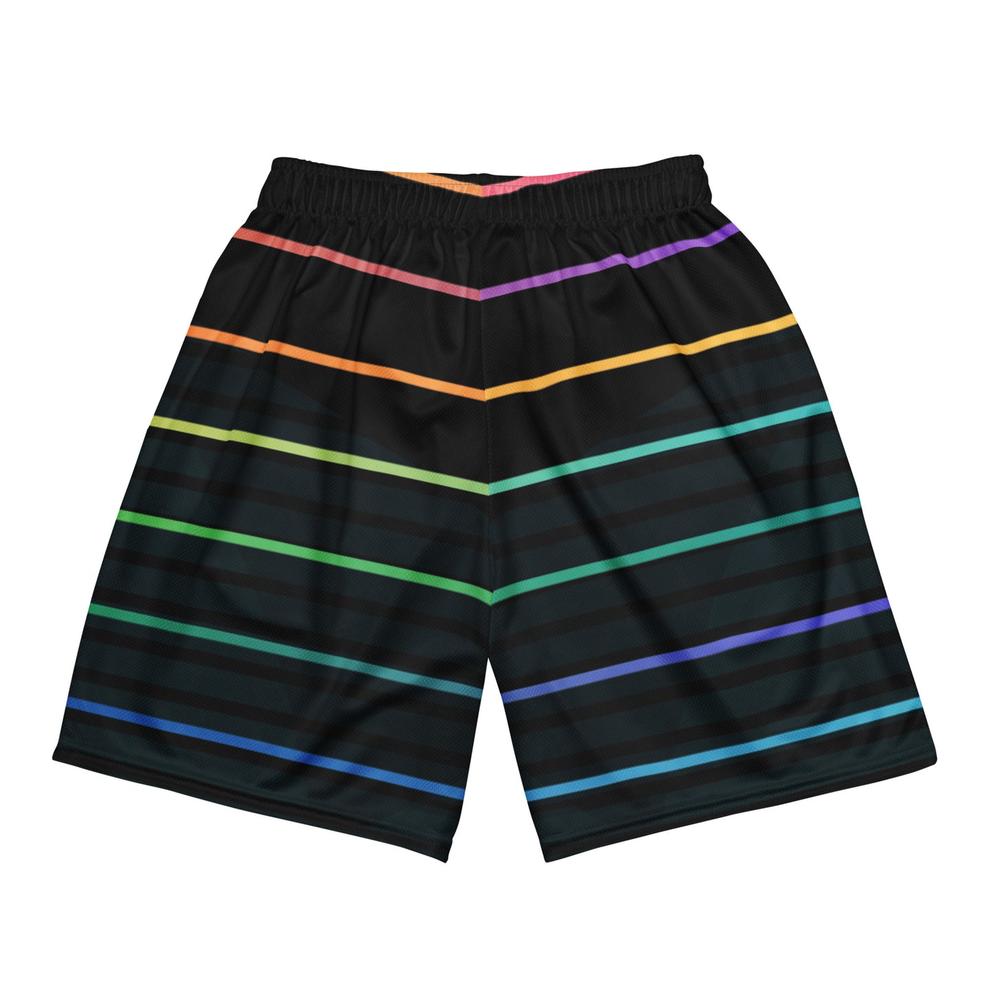 Rainbow Stripes Unisex Mesh Shorts