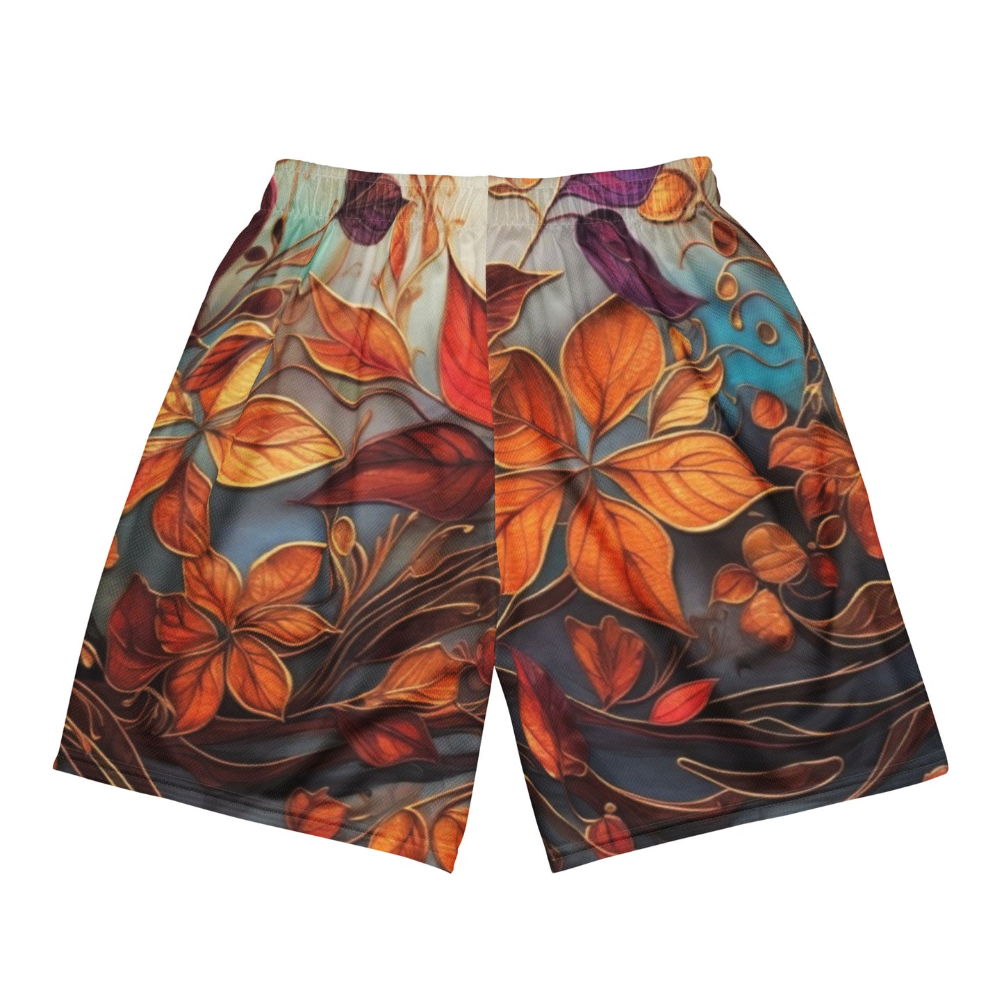 Golden Leaves Unisex Mesh Shorts