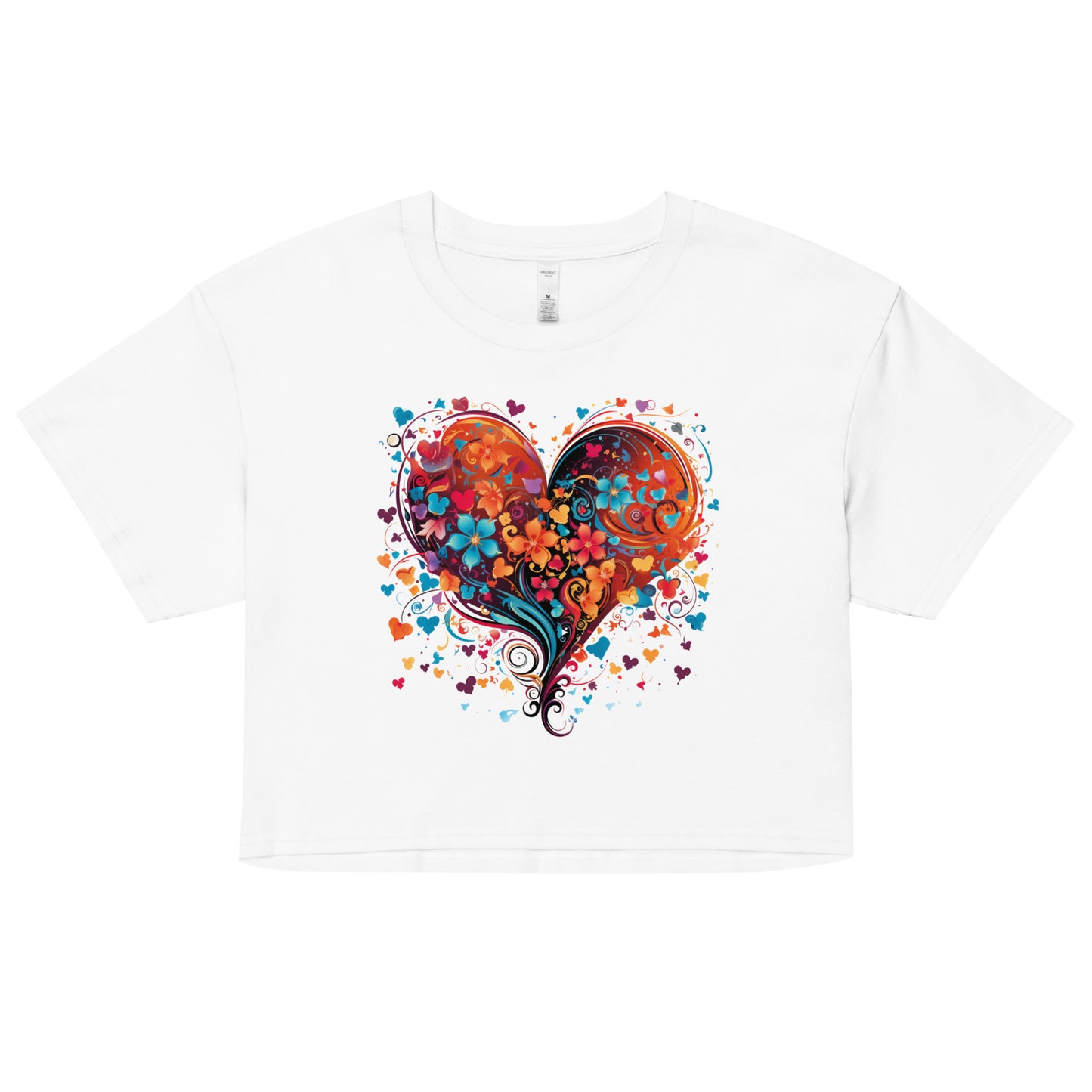 Floral Heart Women’s Crop Top