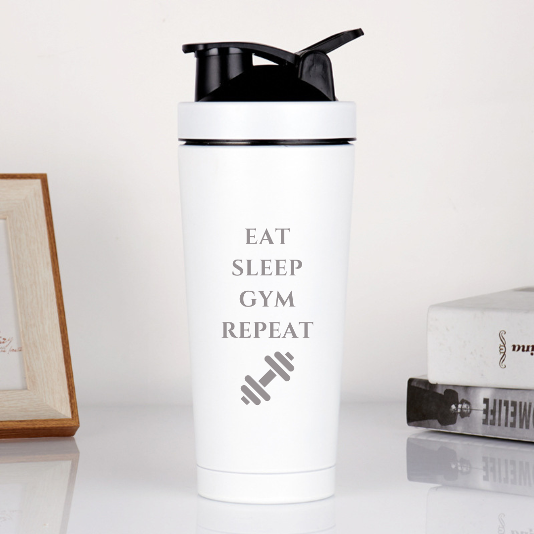 EAT SLEEP GYM REPEAT Protein Shaker Bottle