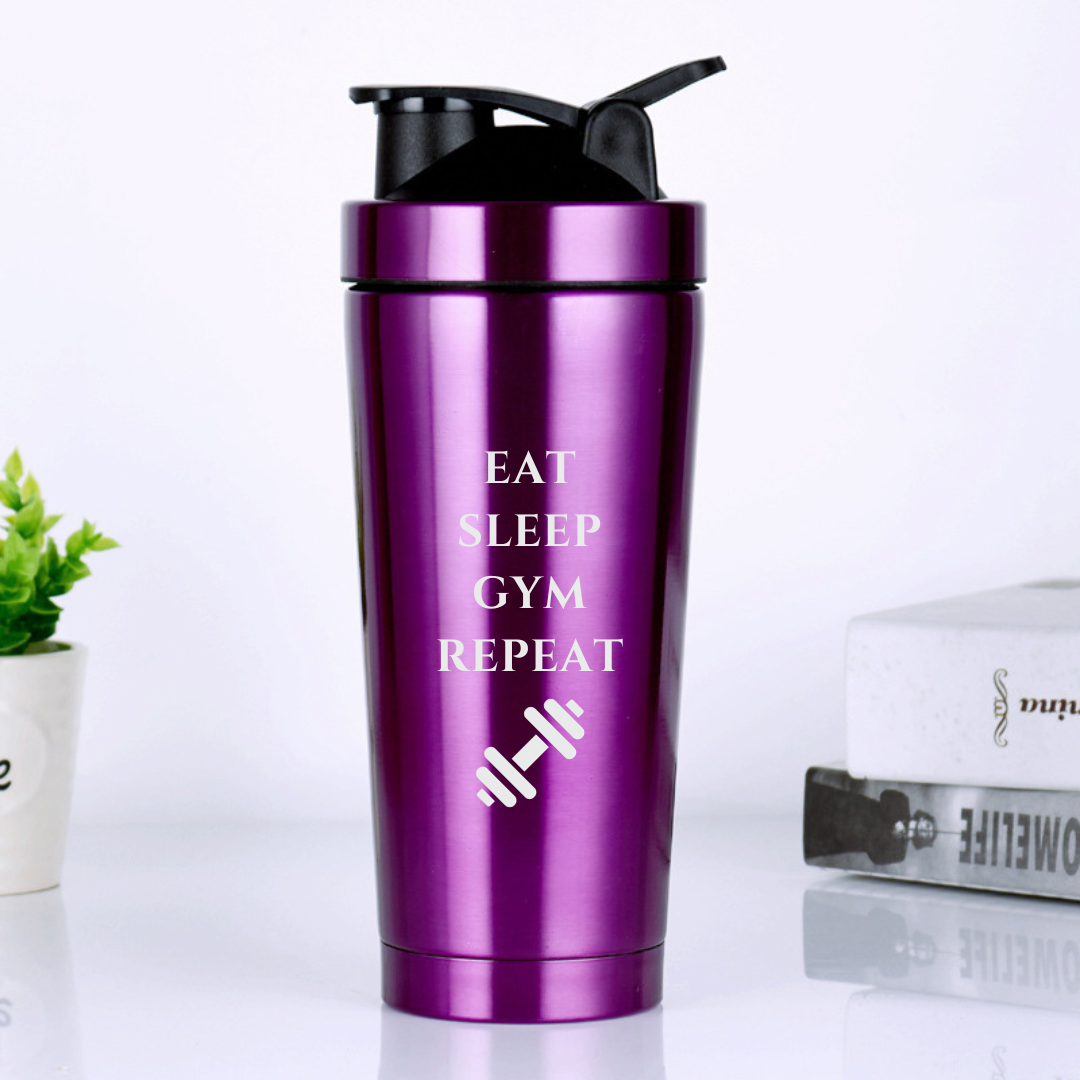 EAT SLEEP GYM REPEAT Protein Shaker Bottle