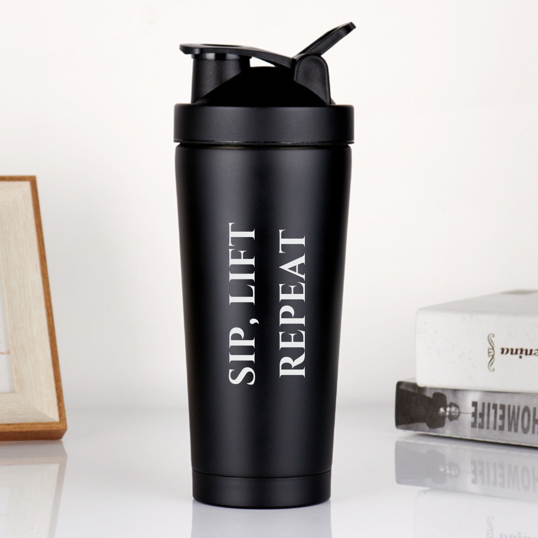 SIP, LIFT REPEAT Protein Shaker Bottle