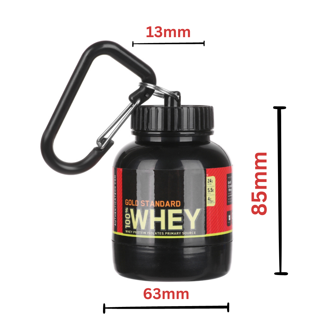 Miniature Whey Protein Container + Scoop (powder not included)