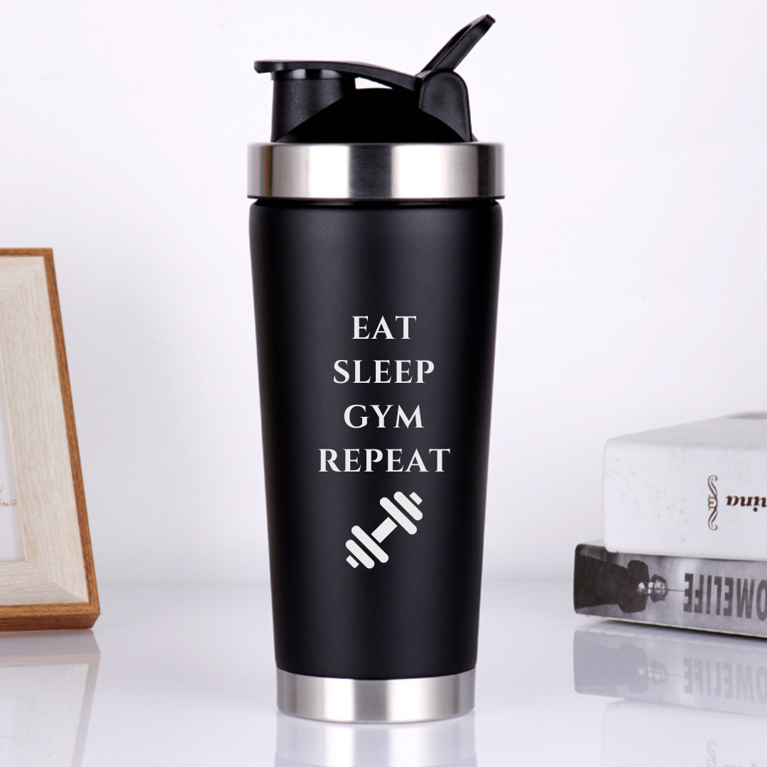 EAT SLEEP GYM REPEAT Protein Shaker Bottle