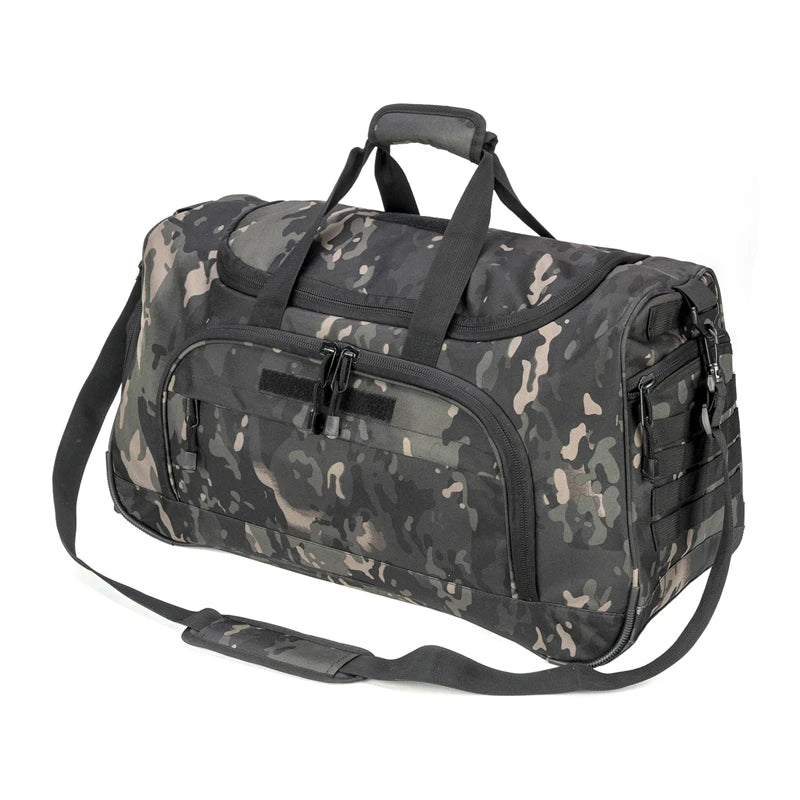 Waterproof Gym Bag (BLACK CAMO): The Ultimate Military Tactical Duffle for All Your Fitness and Travel Needs