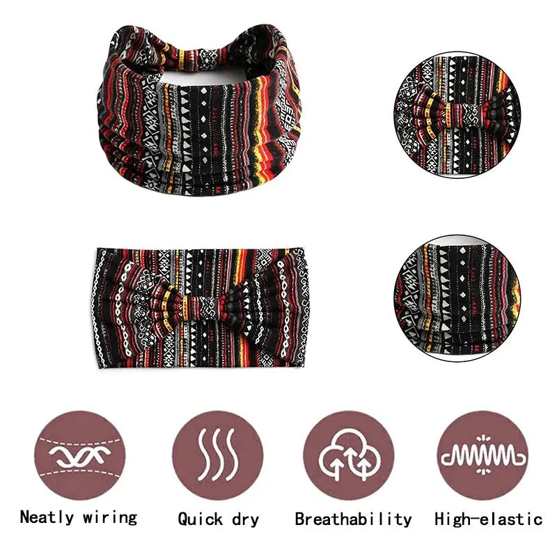 Bohemian Yoga Headbands and Head wraps - Sweat-Absorbing &amp; Stylish Headwear