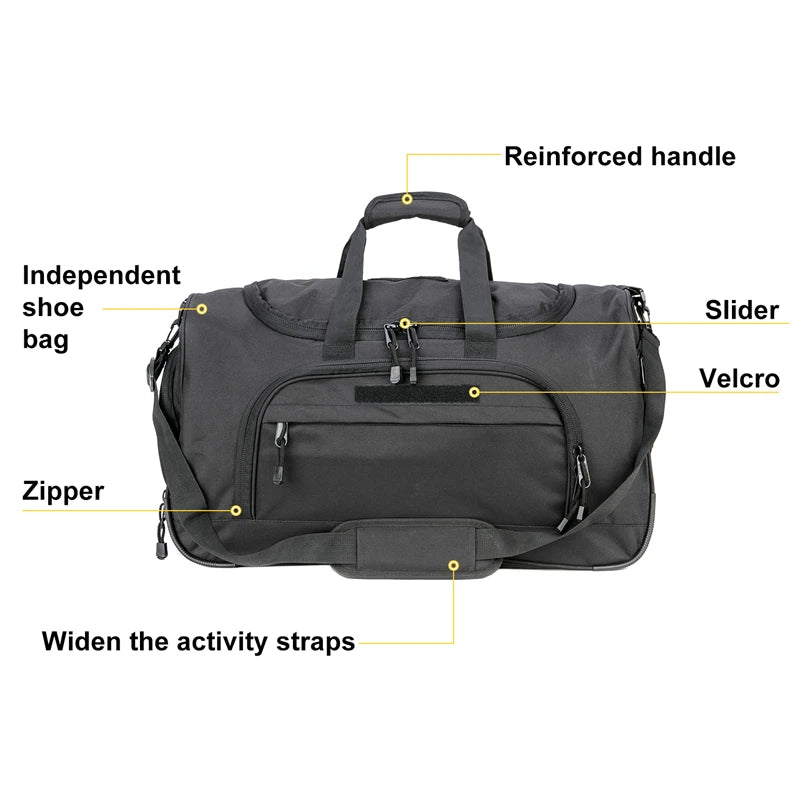 Waterproof Gym Bag - BLACK