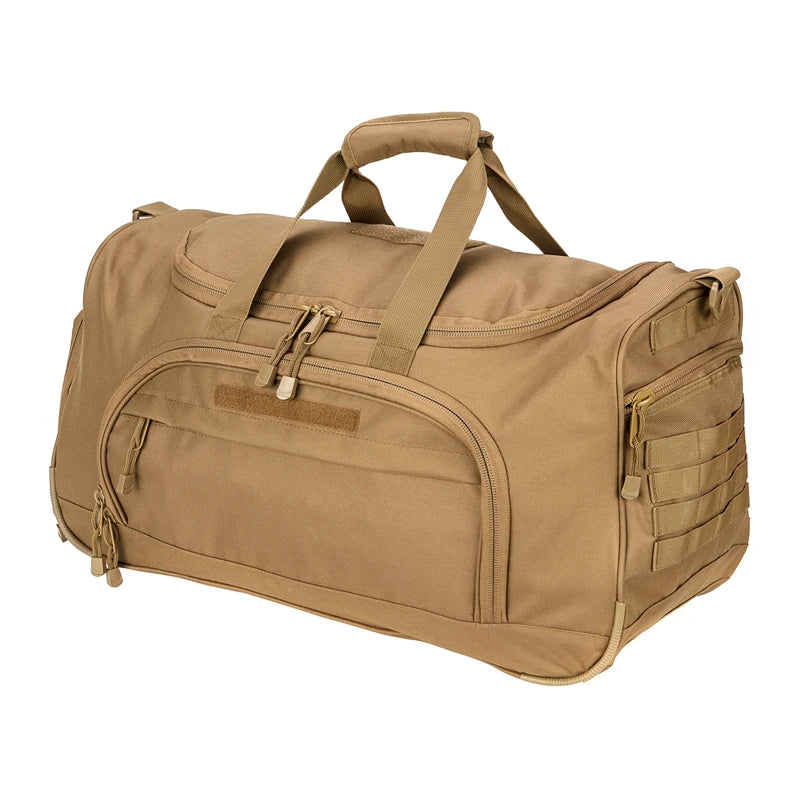 Waterproof Gym Bag (BROWN): The Ultimate Military Tactical Duffle for All Your Fitness and Travel Needs