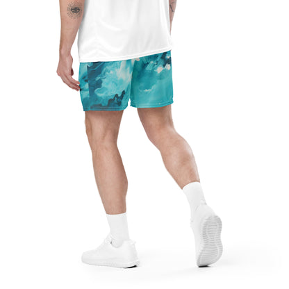 Ocean Breeze – Shorts aus Netzstoff mit Batikmuster 