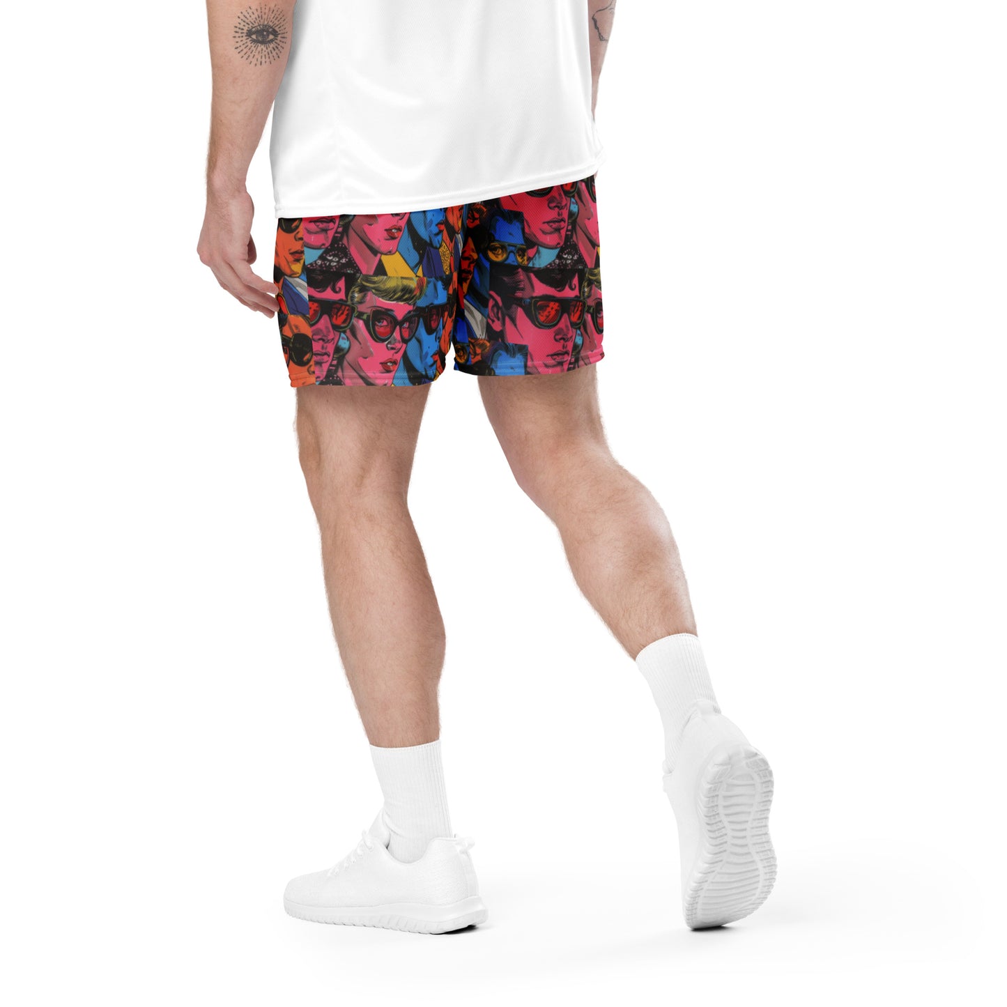 Vibrant Pop Unisex Mesh-Shorts