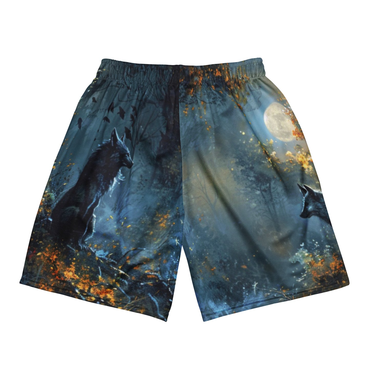 Mystic Wolf Unisex Mesh Shorts