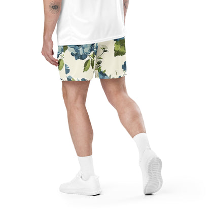 Ivory Bloom Unisex Mesh Shorts