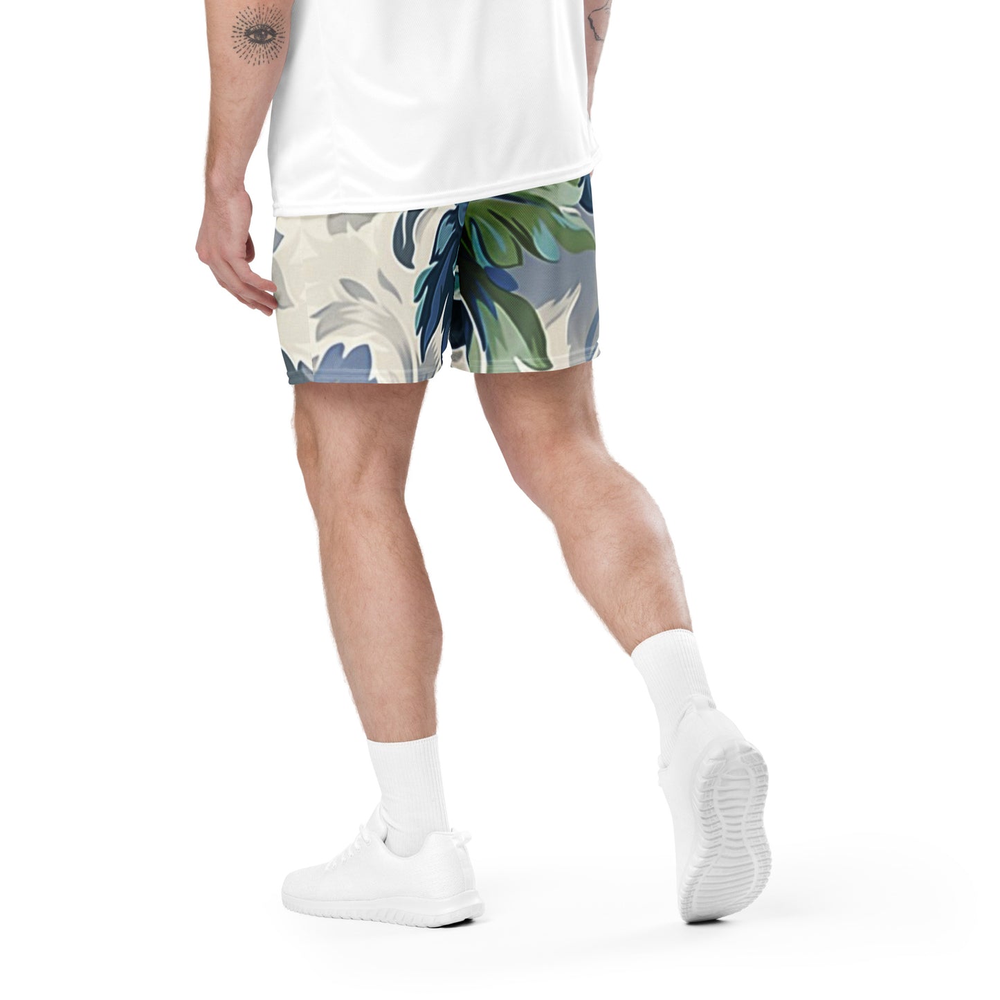 Marine Blossom Unisex Mesh-Shorts