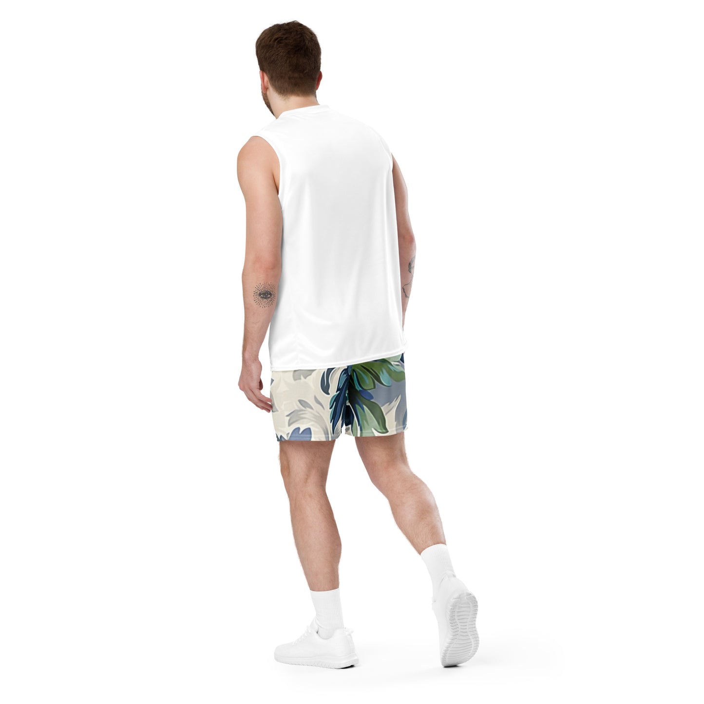 Marine Blossom Unisex Mesh Shorts