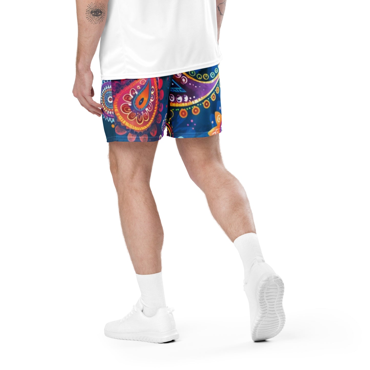 Indische Paisley-Unisex-Mesh-Shorts