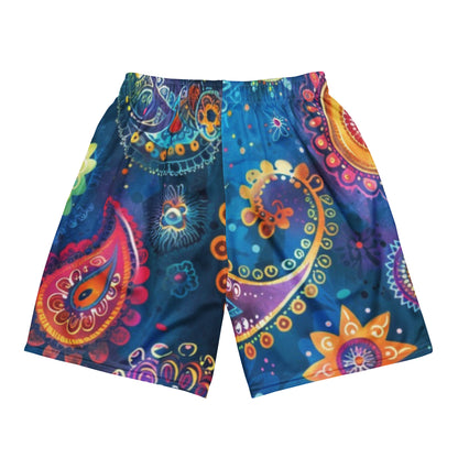 Indian Paisley Unisex Mesh Shorts