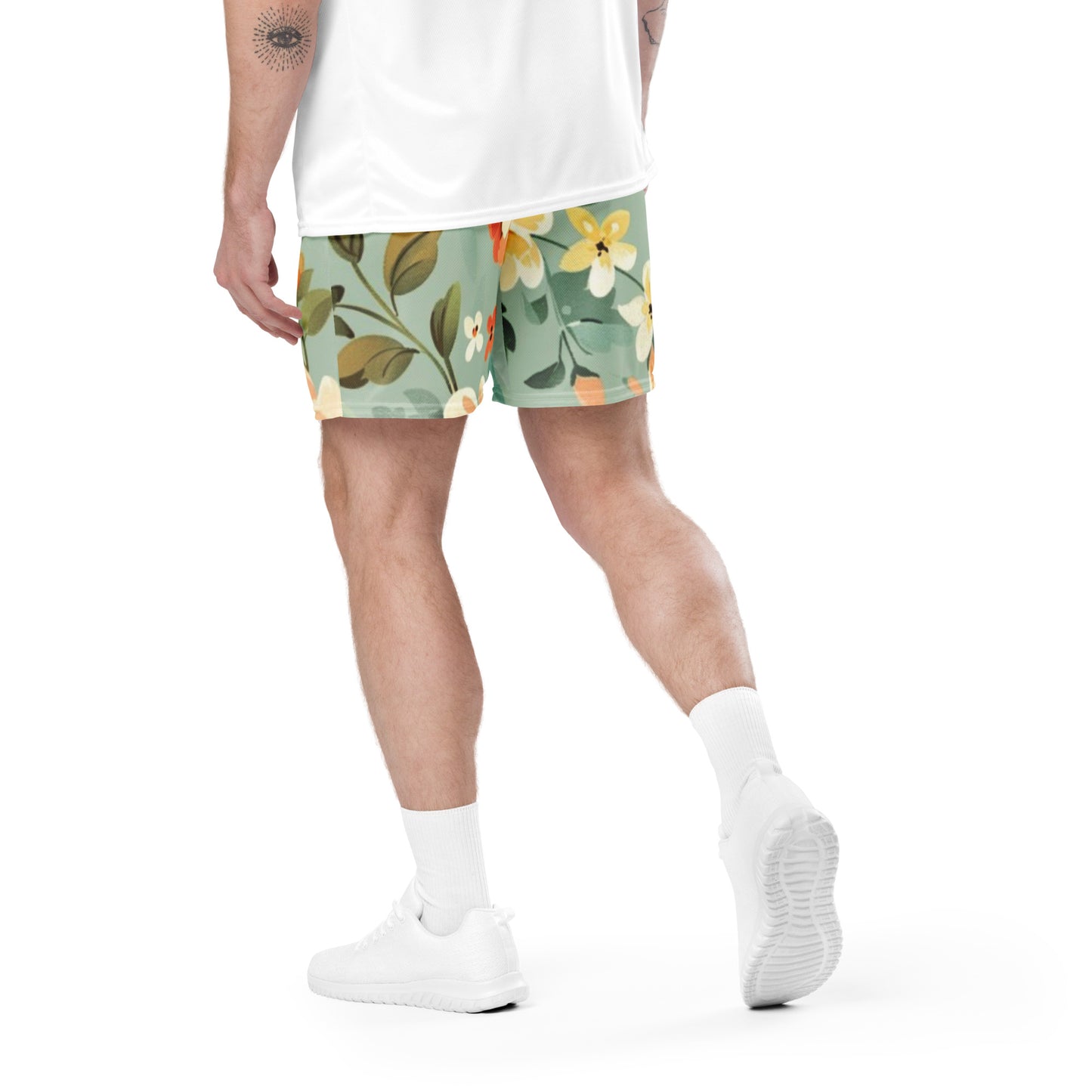 Sunrise Bloom – Unisex-Mesh-Shorts