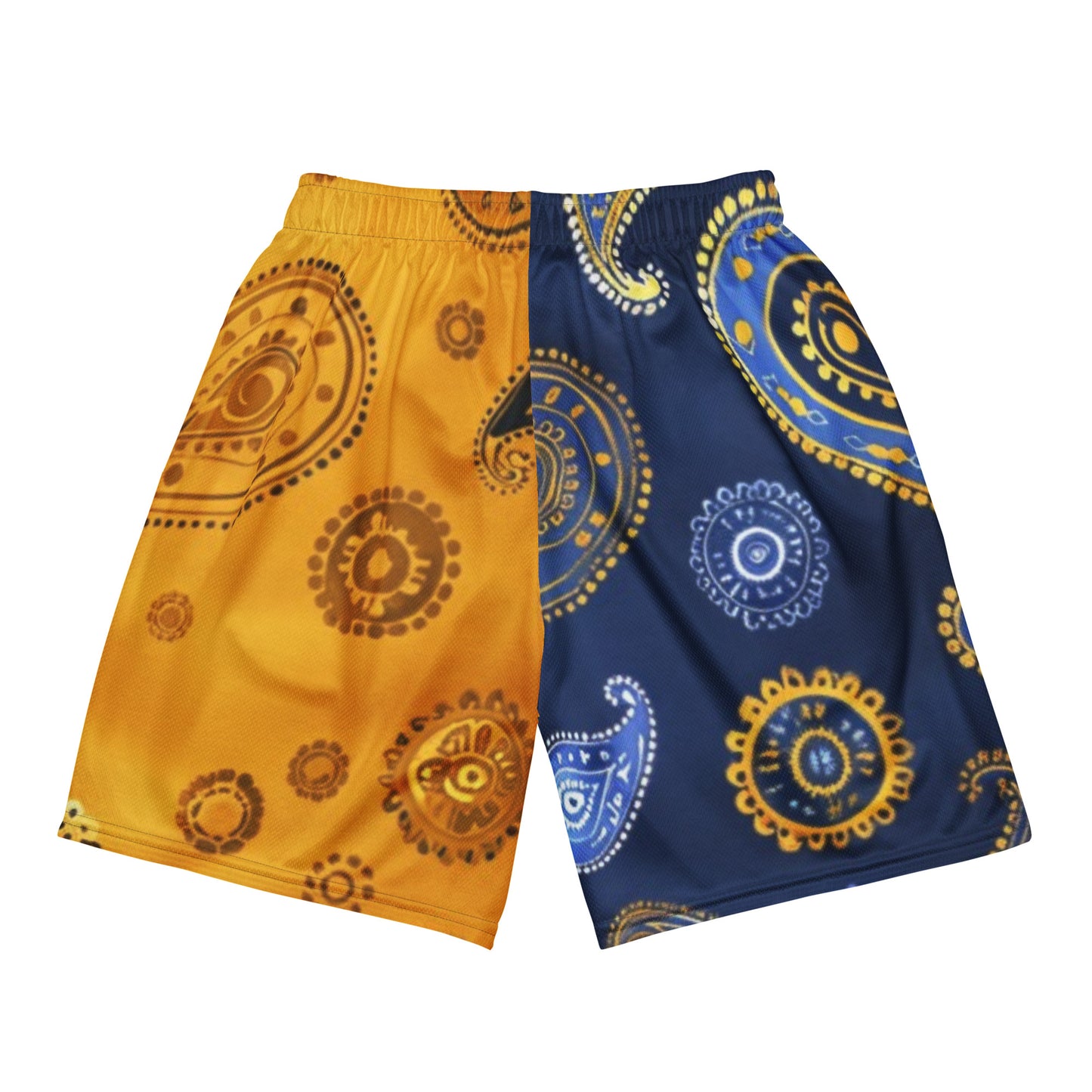 Metallic Paisley Unisex Mesh Shorts