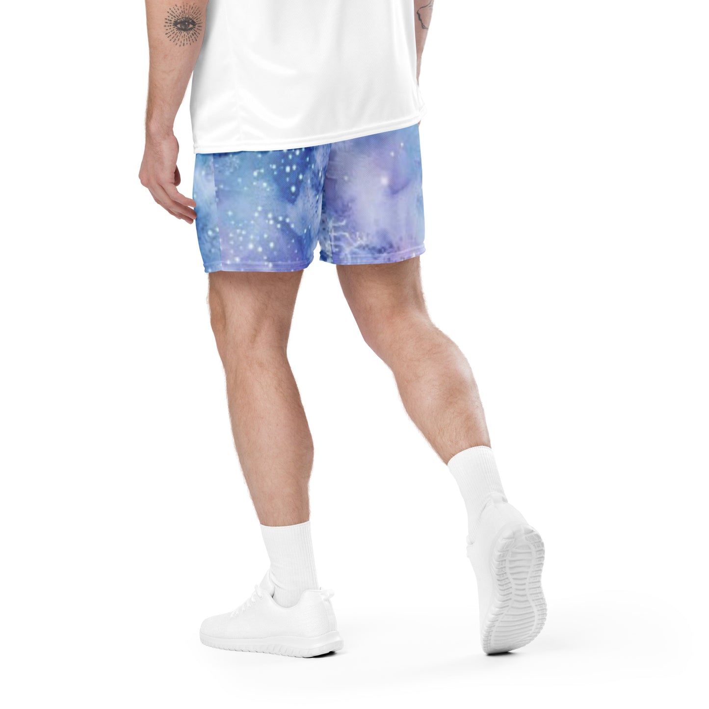 Snowflake Glitter Unisex Mesh Shorts