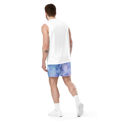 Schneeflocken Glitzer Unisex Mesh Shorts