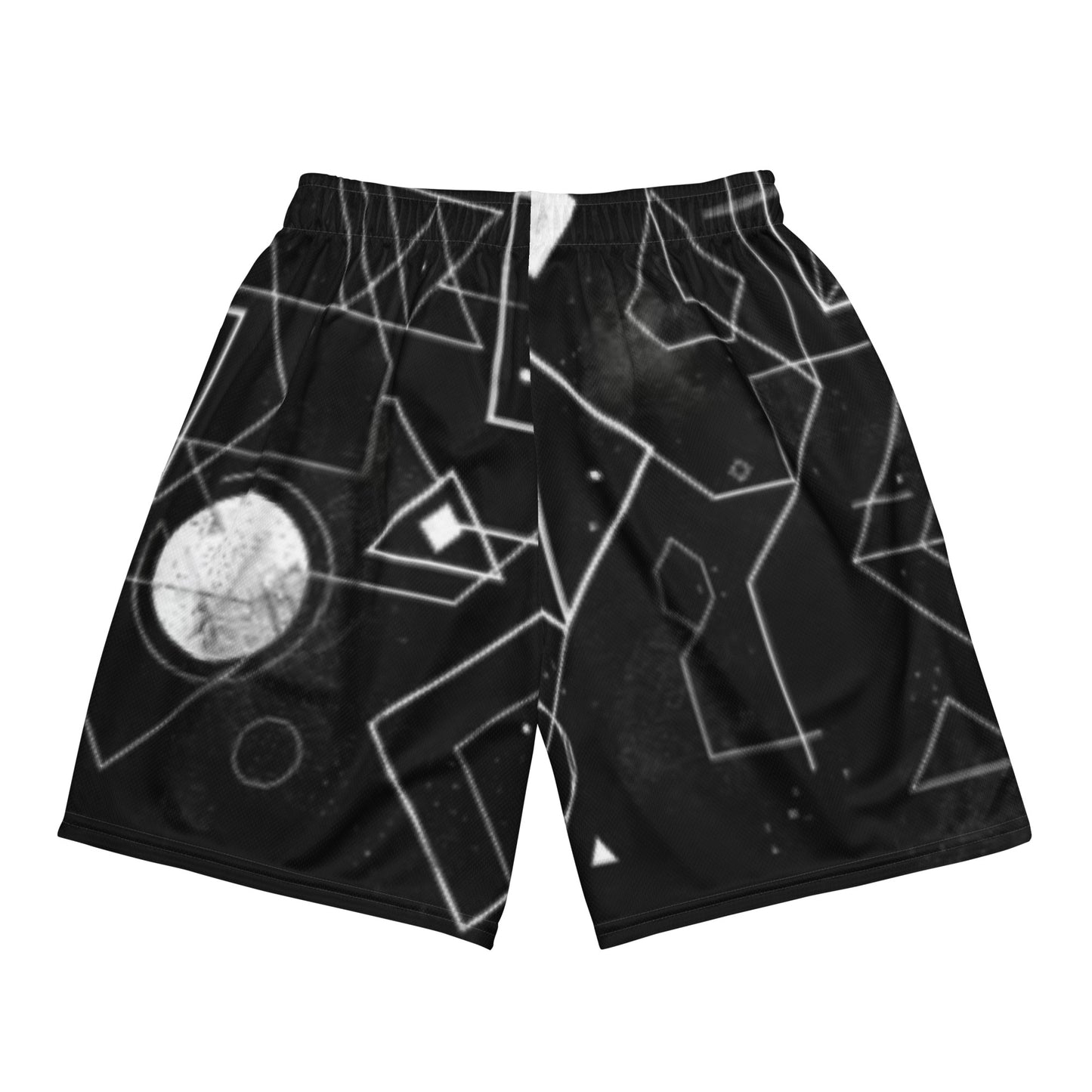 Geometric Harmony Unisex Mesh Shorts