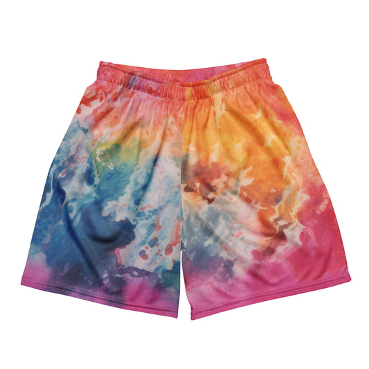Rainbow Burst Unisex Mesh Shorts