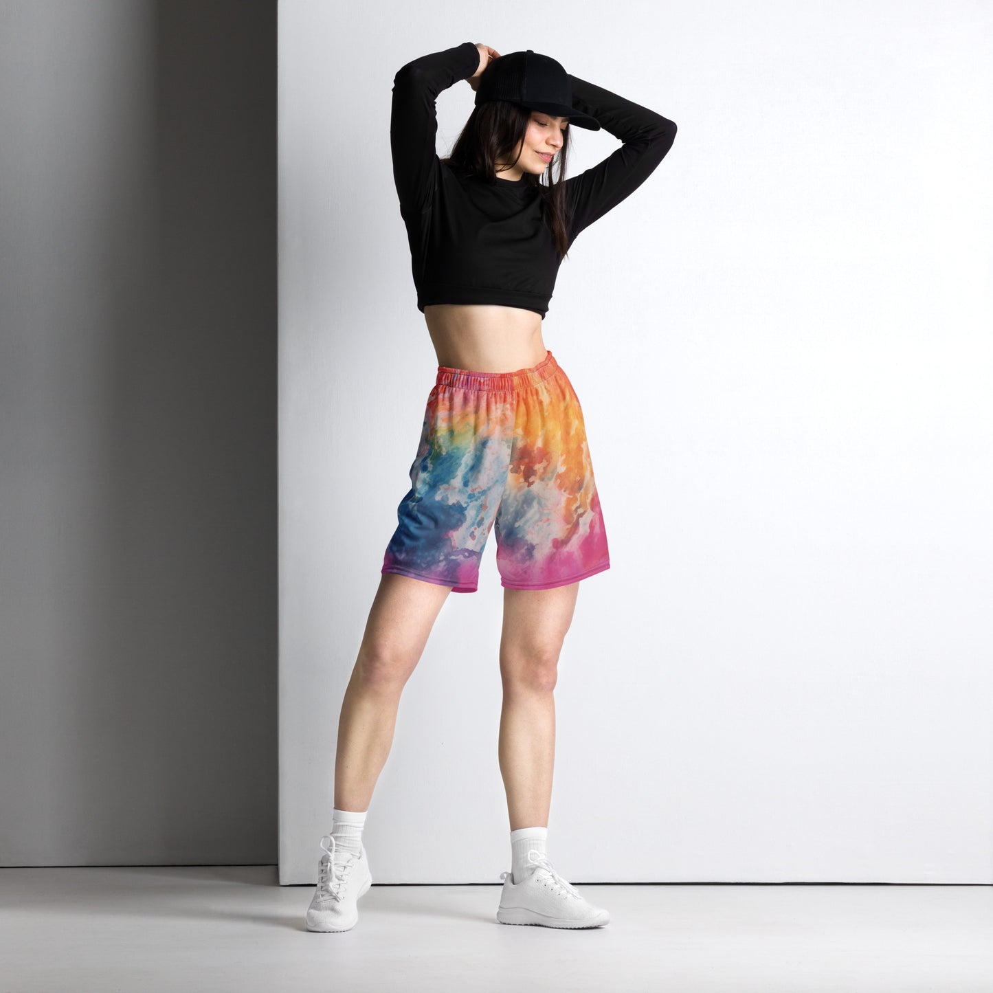 Rainbow Burst Unisex Mesh Shorts