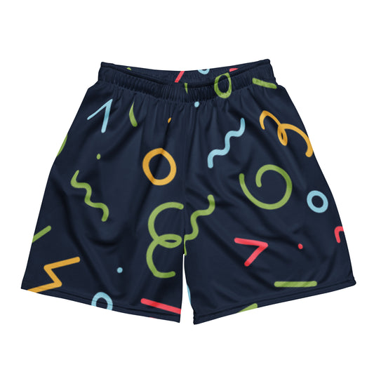 Colorful Abstract Pattern Unisex Mesh Shorts