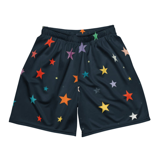 Pantalones cortos de malla unisex Vibrant Stars