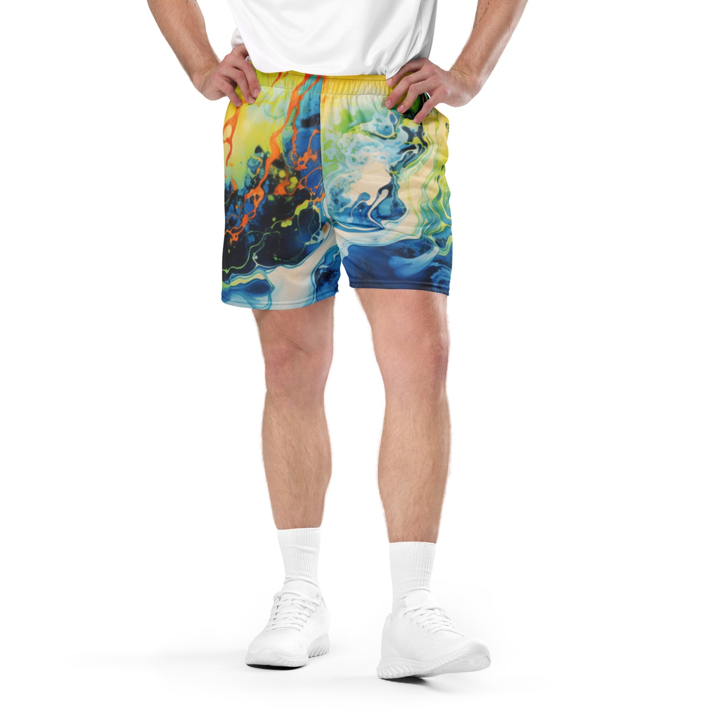 Pantalones cortos de malla unisex Psychedelic Pop 