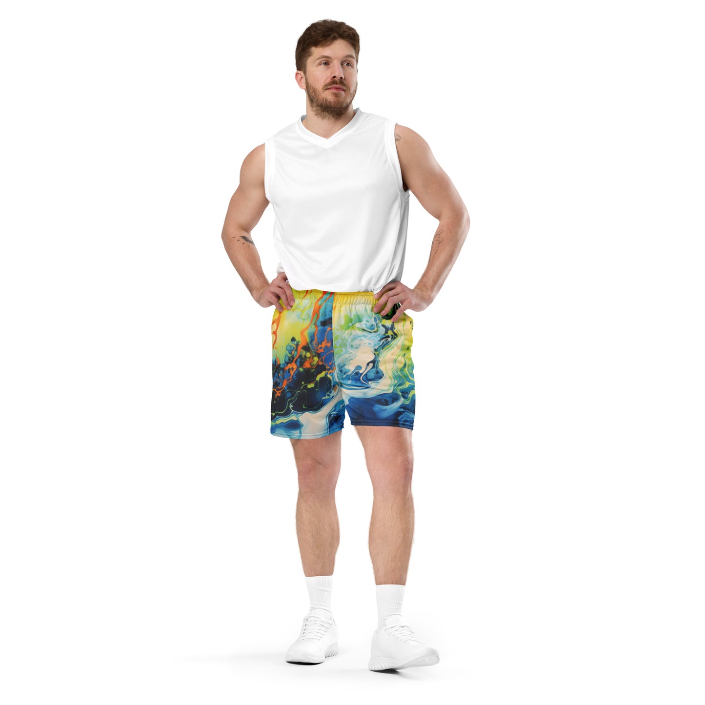 Psychedelic Pop Unisex Mesh Shorts