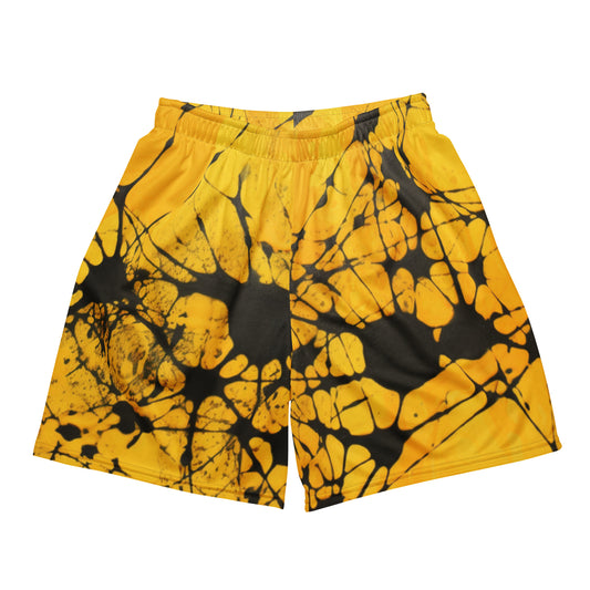 Golden Sunburst Unisex Mesh Shorts