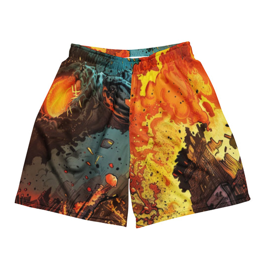 Fire Ball Unisex Mesh Shorts