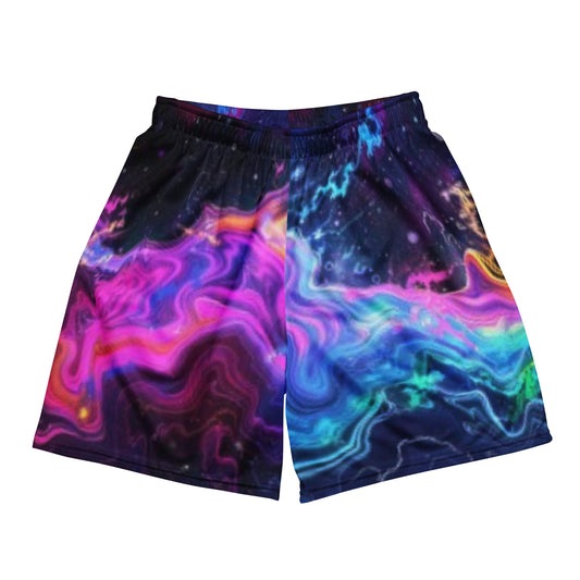 Cyber Splash Graphics Unisex mesh shorts | Workout Shorts for Men &amp; Women | Fitness Gym Workout athletic Sport Shorts