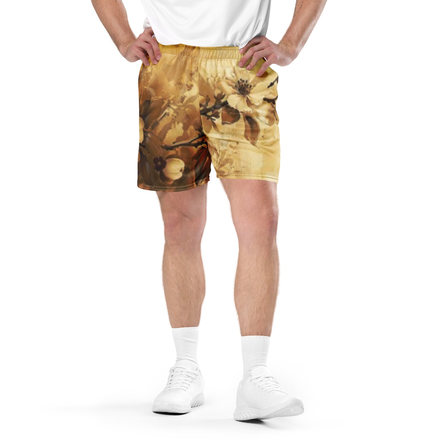 Retro Florale Unisex Mesh Shorts