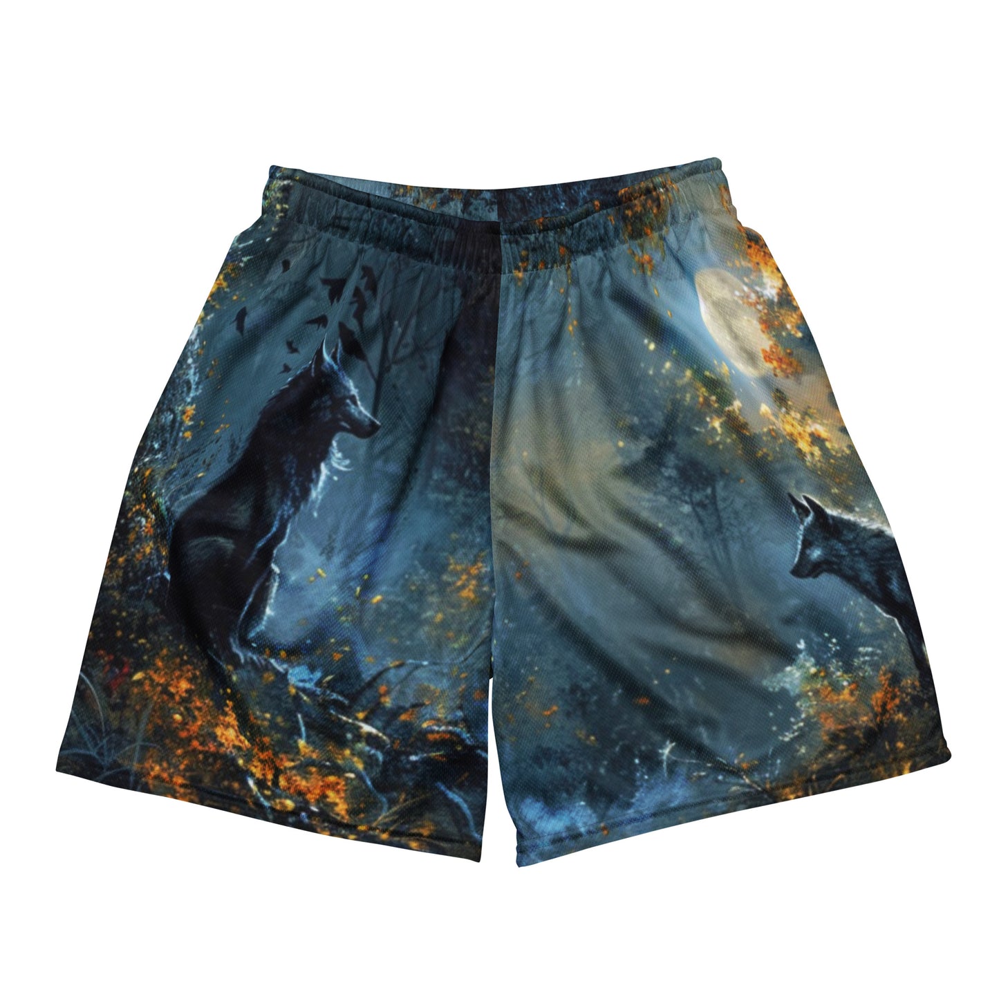 Mystic Wolf Unisex Mesh Shorts