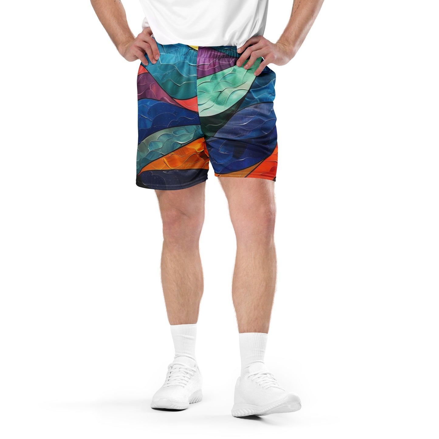 Radiant Waves – Unisex-Mesh-Shorts