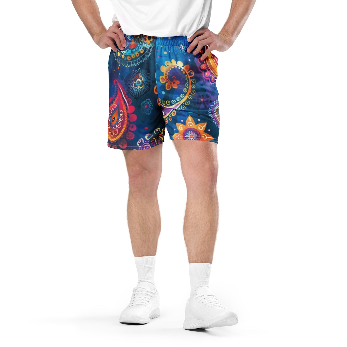 Indische Paisley-Unisex-Mesh-Shorts