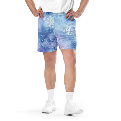 Schneeflocken Glitzer Unisex Mesh Shorts