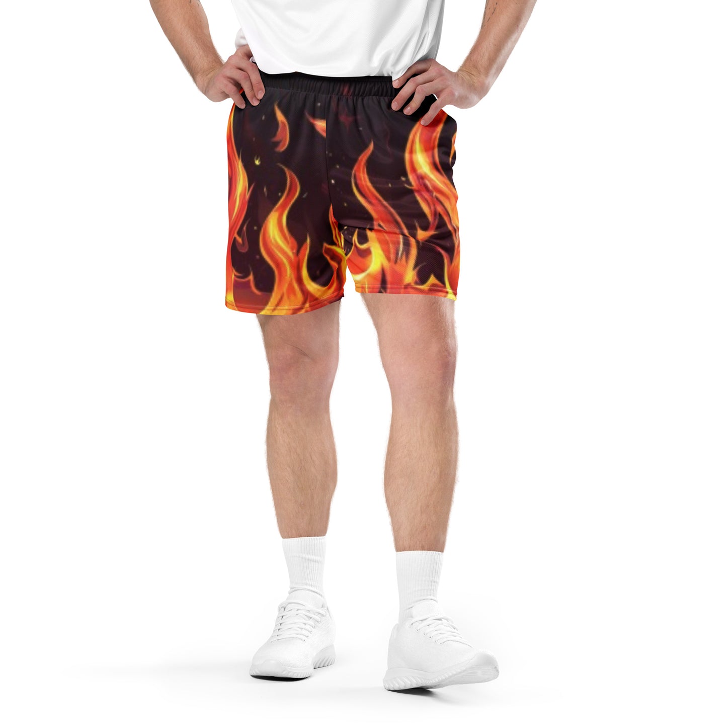 Burning Train Unisex Mesh Shorts