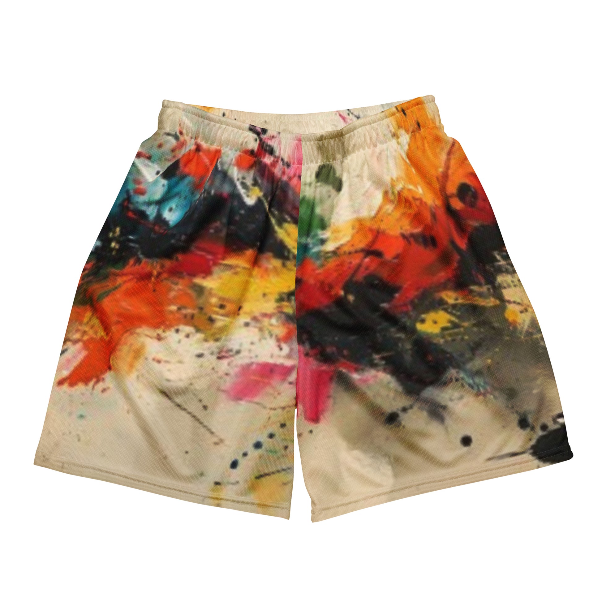 Abstract Burst Tie Dye Unisex Mesh Shorts | Workout Shorts for Men &amp; Women | Fitness Gym Workout athletic Sport Shorts