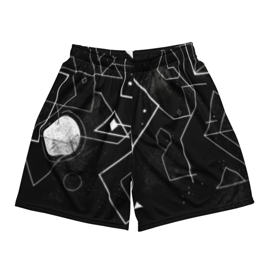 Geometric Harmony Graphics Unisex Mesh Shorts | Workout Shorts for Men &amp; Women | Fitness Gym Workout athletic Sport Shorts