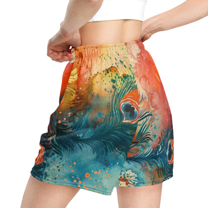 Tropical Feather Unisex Mesh Shorts