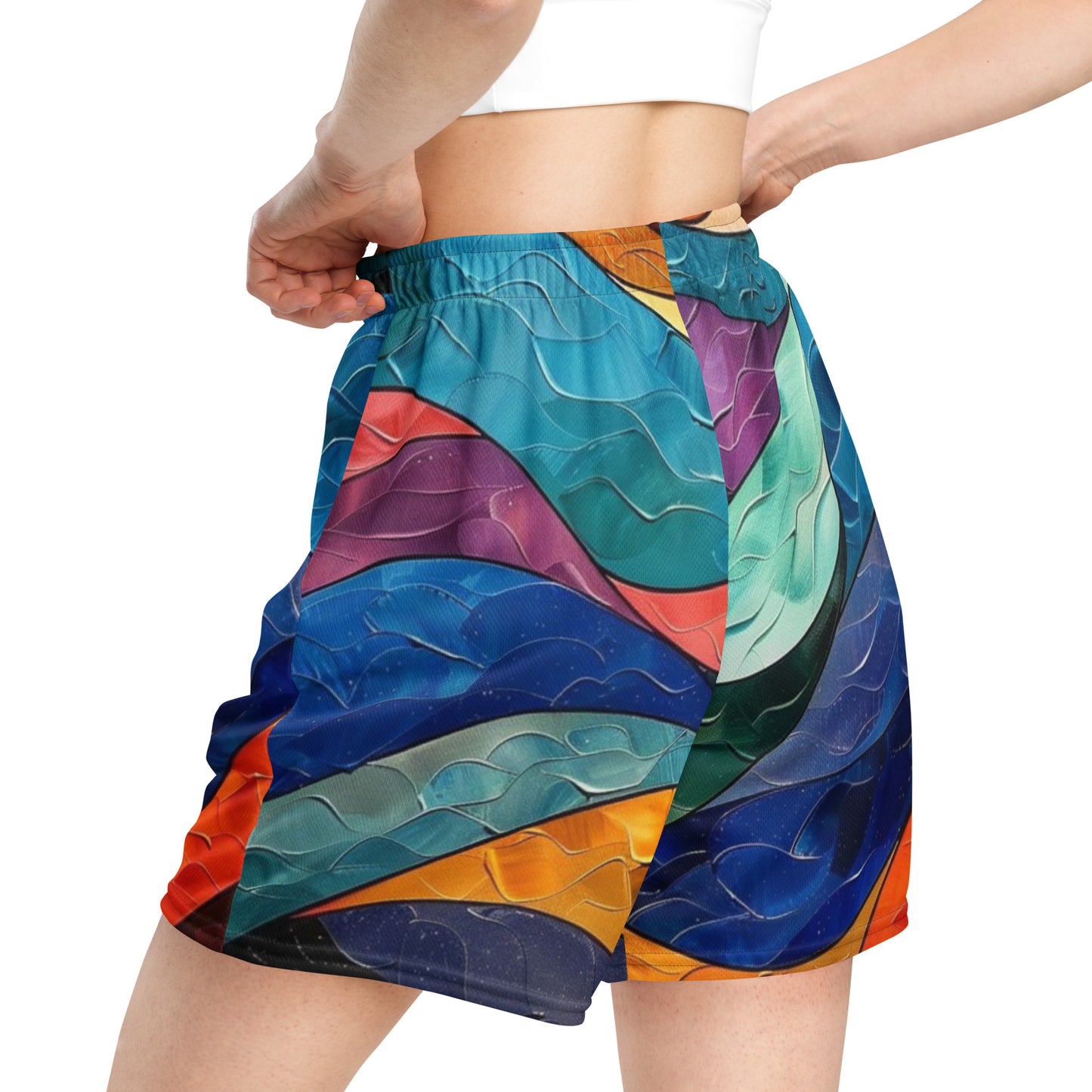 Radiant Waves Unisex Mesh Shorts