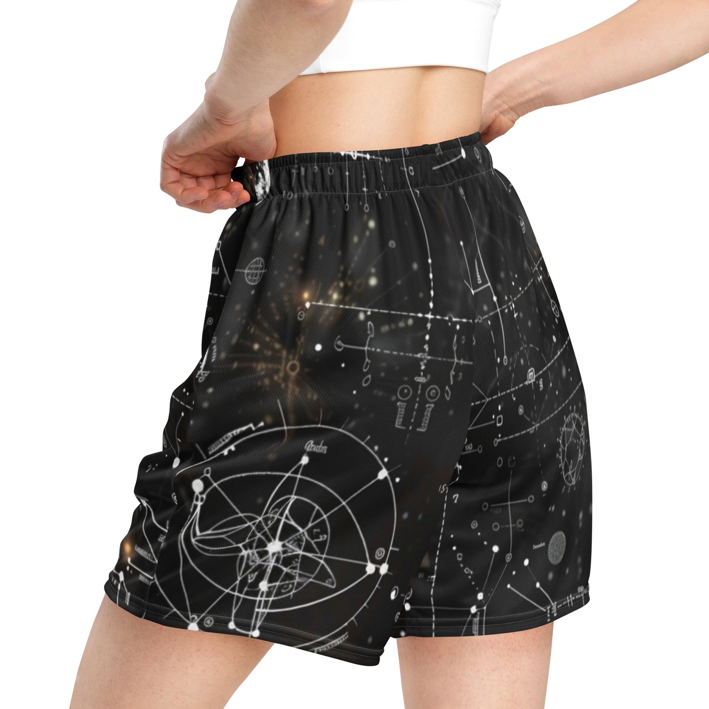 Schwarze Equation Unisex Mesh-Shorts