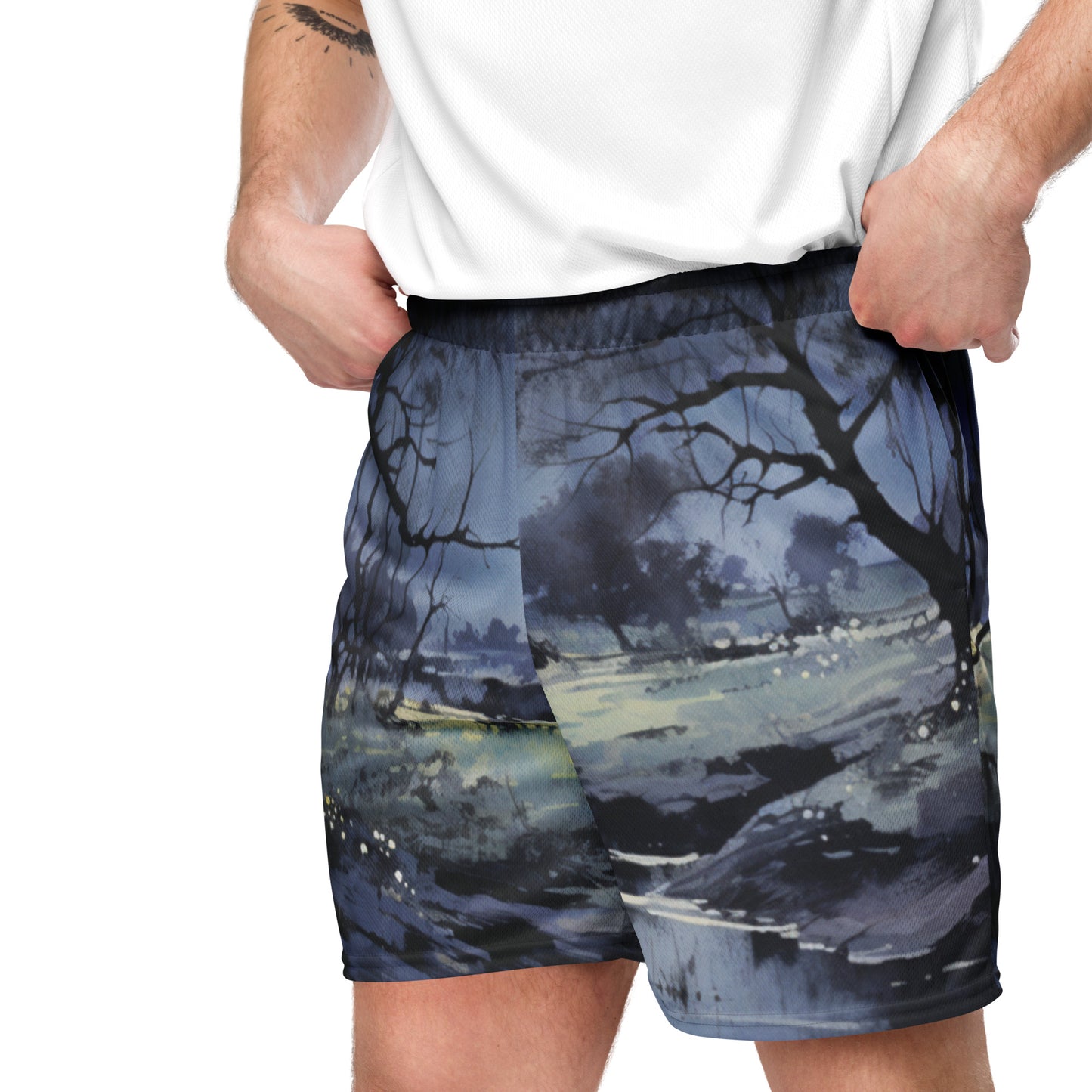 Dark Woods Unisex Mesh Shorts