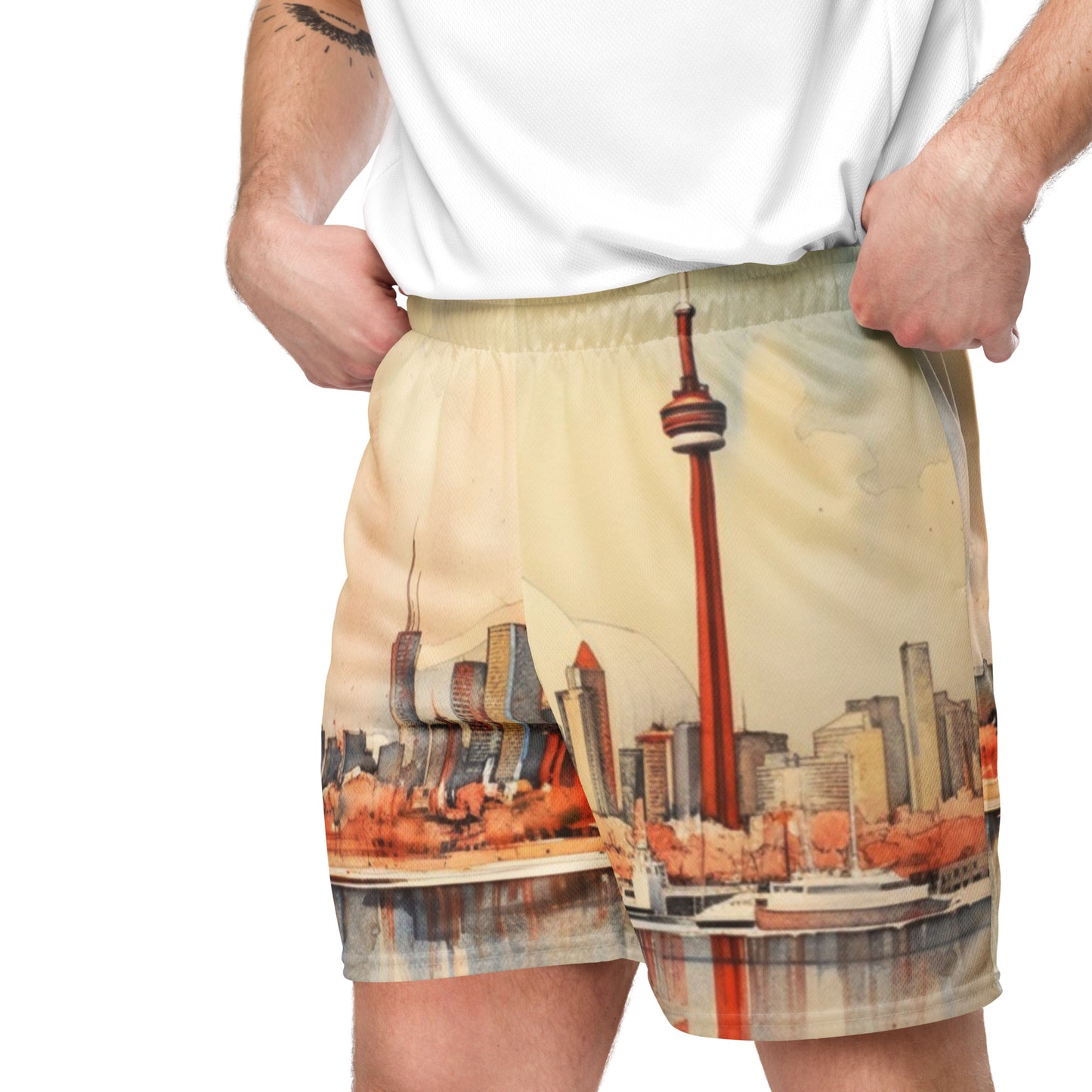 CN Tower Toronto Unisex Mesh Shorts