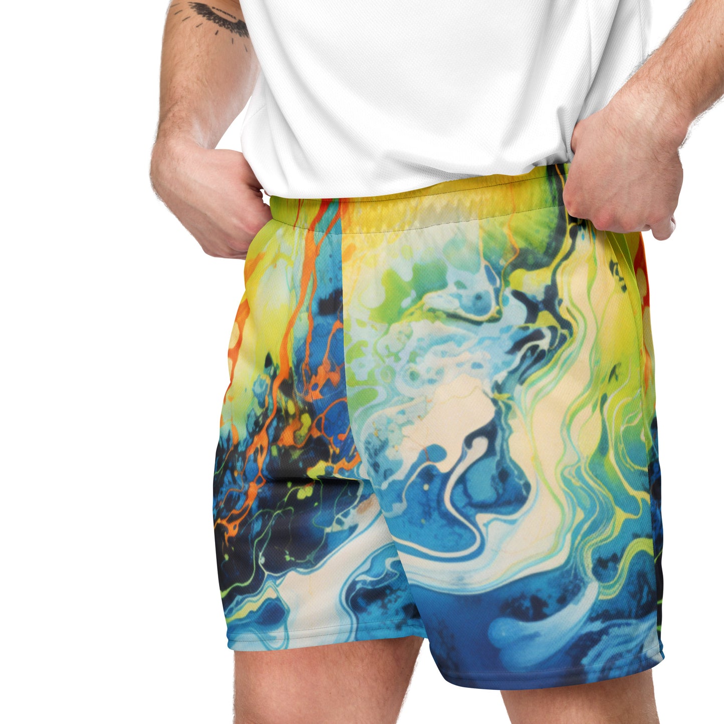 Psychedelic Pop Unisex Mesh Shorts